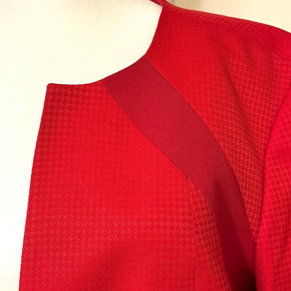 Le Suit Women's Red Jacket Blazer With Hook and Eye Closure Sz 16 NWT - Picture 6 of 15